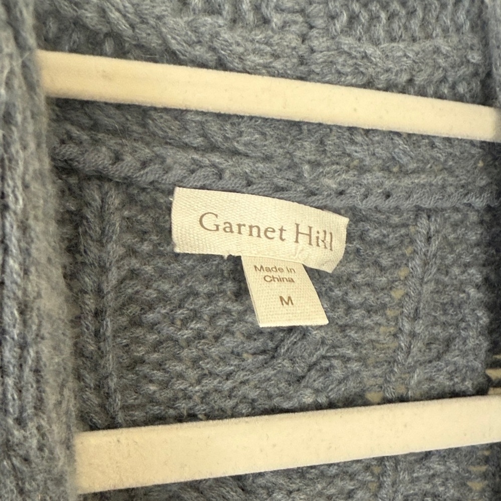 Garnet Hill Cashmere Sweater Cardigan - Picture 2 of 5